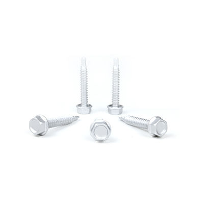 6.3x38 Tornillos revestidos com flange heximetal para parafusos de telhado de aço metálico TPO