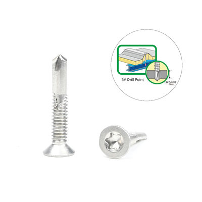 Instalação 5.5x32 Torx de aço inoxidável Csk cabeça Tek para fixação de madeira para purlin