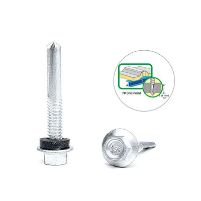 5.5x38 Parafuso de cauda de pás de aço inoxidável auto-perfurador para telhado de azulejos de aço de cor
