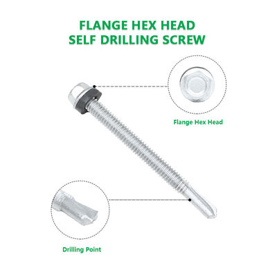 Contacte o Serviço de Atendimento ao Cliente para um parafuso de auto-perfuração personalizado de 5.5x63 Flange Hex Head