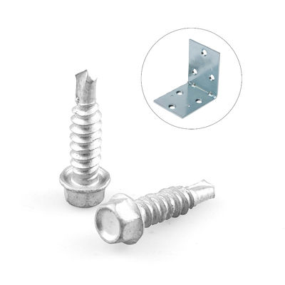 Liga de zinco revestido 6.3x25 parafuso bimetal parafuso de auto-perfuração parafuso hex parafuso para cabeça de lavar parafuso Tek para brace de canto