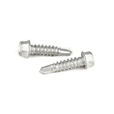 Liga de zinco revestido 6.3x25 parafuso bimetal parafuso de auto-perfuração parafuso hex parafuso para cabeça de lavar parafuso Tek para brace de canto