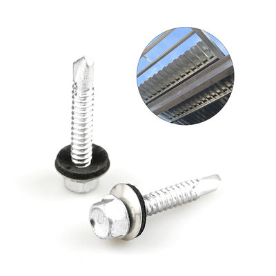 Resistente à corrosão 6.3x38 Bi-metal Hex cabeça de lavar de aço inoxidável parafuso de auto-perfuração