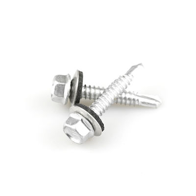Resistente à corrosão 6.3x38 Bi-metal Hex cabeça de lavar de aço inoxidável parafuso de auto-perfuração