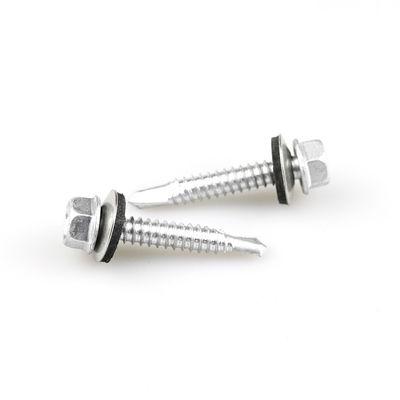 Resistente à corrosão 6.3x38 Bi-metal Hex cabeça de lavar de aço inoxidável parafuso de auto-perfuração