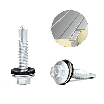 6.3x32 Fluorocarbonos de cozimento Hex Lavadora Flange para telhado parafuso de metal com cabeça de flange Hex