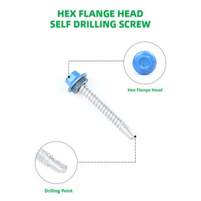 Sistema de Envelope de Edifício Fluorocarbonos de Forno 5.5x45 Flange de aço inoxidável Teks Roof Screw