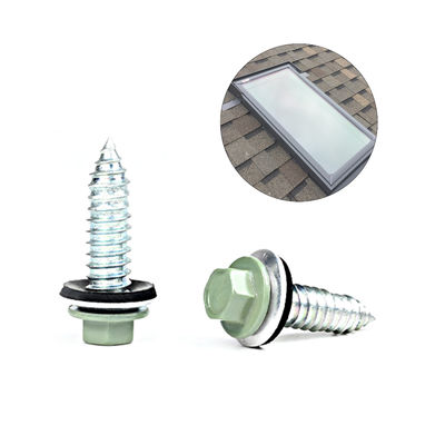100% QC Test Liga de zinco revestido 11/32x1/4' Hex Head Sheet Metal Screw para clarabóia