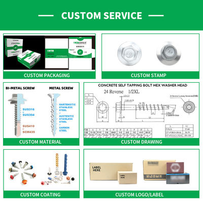 Sistema de Envelope de Estrutura de Aço Parafuso de Autoperfuração 12 X68 com Flange Impermeável INCH